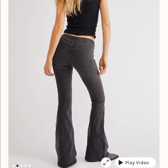 Free People Penny Pull-On Flare Jeans sz 28 - Picture 2 of 5